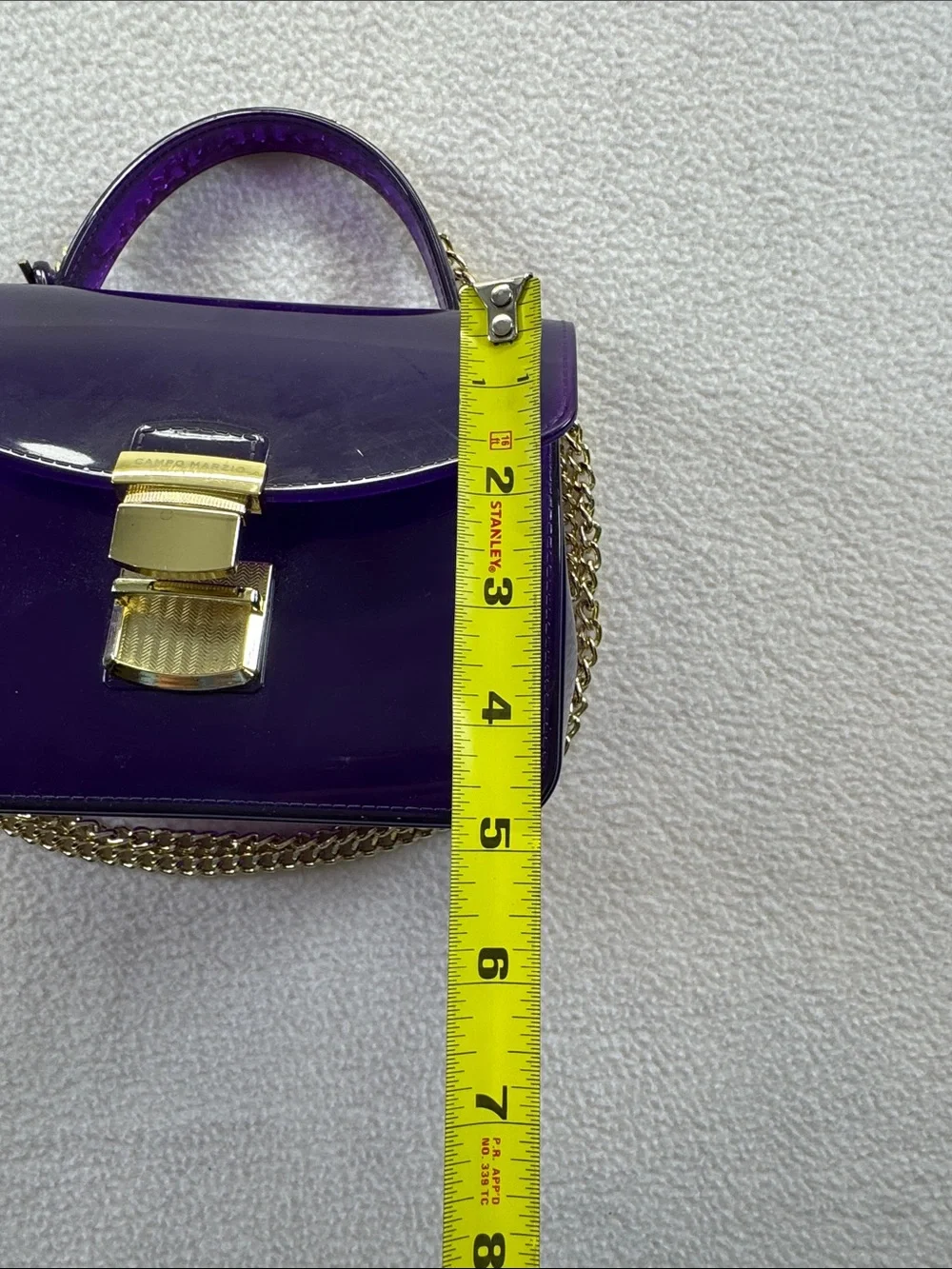 Campo Marzio Roma 1933 Purple Jelly Mini Satchel Crossbody Bag Italian PVC